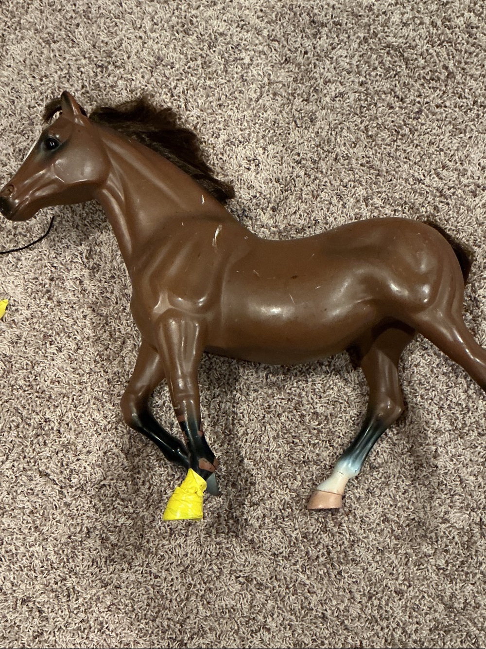 Brown Toy Horse Figurine for Kids Decor
